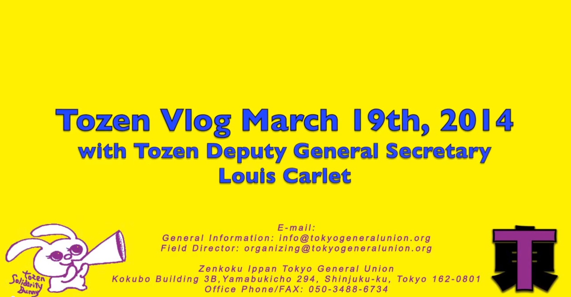 Tozen Vlog for May 18, 2014